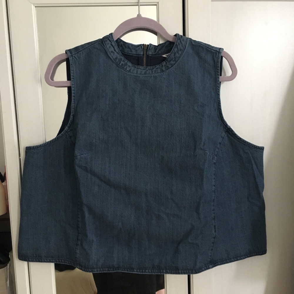 Plus size Vintage Denim Crop Top